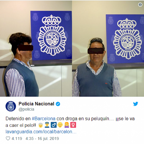 Detalle del twitter de la Policía Nacional. Fuente: lavanguardia.com