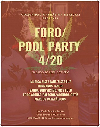 Cartel del Foro/Pool party 4/20 en Mexicali.