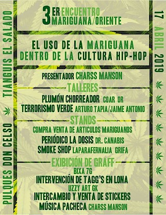 Cartel del 3er Encuentro Mariguana/Oriente.