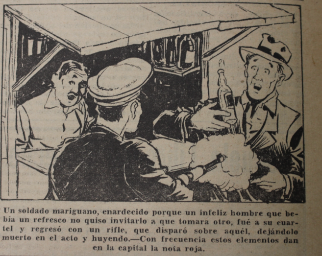 “Atroz crimen cometido por un soldado marihuano”, La Prensa, 14 de enero de 1947.