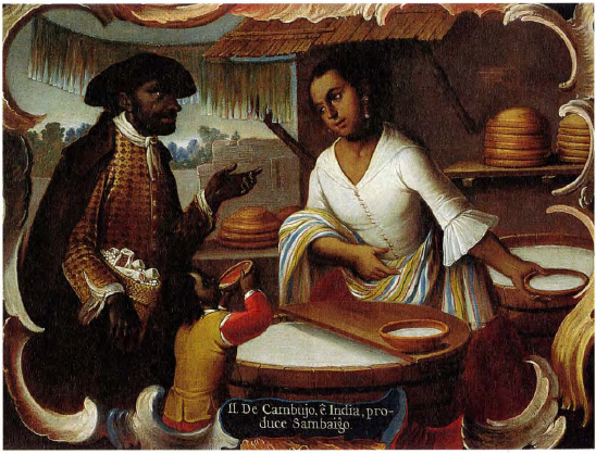 "De cambujo e india se produce sambaigo, siglo XVIII". José de Páez.